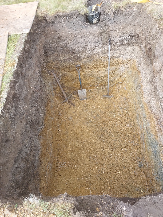 Sewage treatment plant installation Brockenhurst tricel novo 8