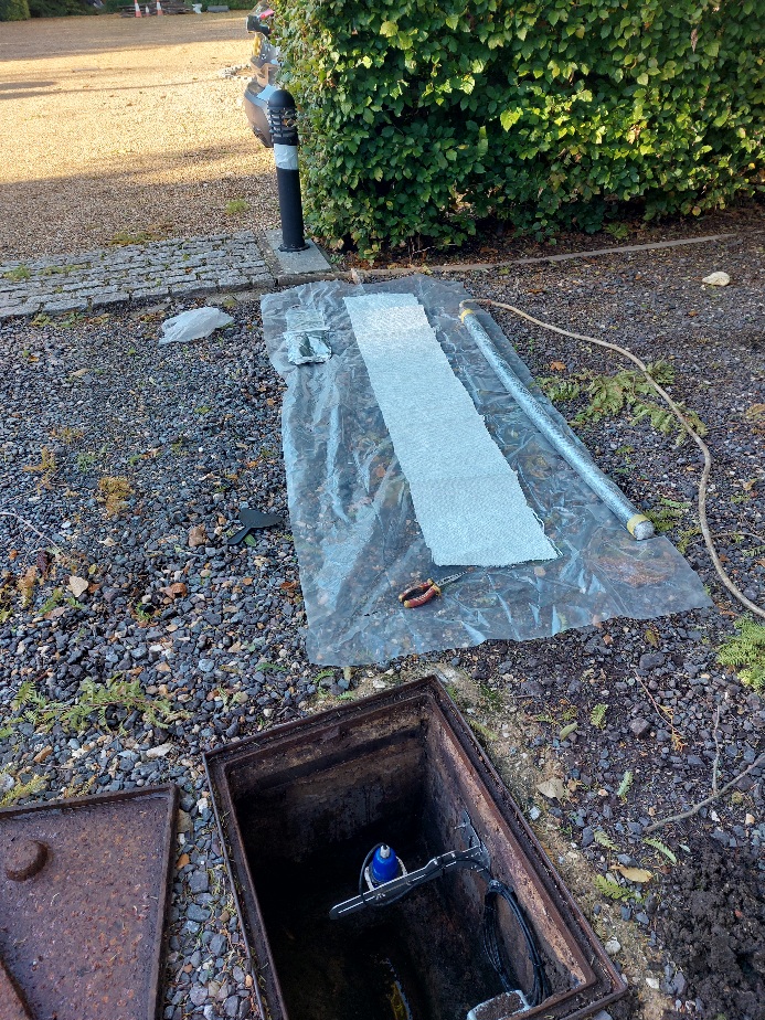 Drain relining in Lyndhurst to repair root ingress